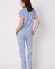 The Cat's Pajamas The Cat's Pajamas Pima Knit Short Sleeved Simple Set Floral - 2