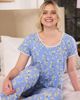 The Cat's Pajamas The Cat's Pajamas Pima Knit Short Sleeved Simple Set Floral - 5