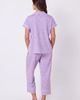 The Cat's Pajamas The Cat's Pajamas Polka Dot Pima Knit Short-Sleeved Capri Pajama Set - 2