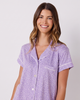 The Cat's Pajamas The Cat's Pajamas Polka Dot Pima Knit Short-Sleeved Capri Pajama Set - 3