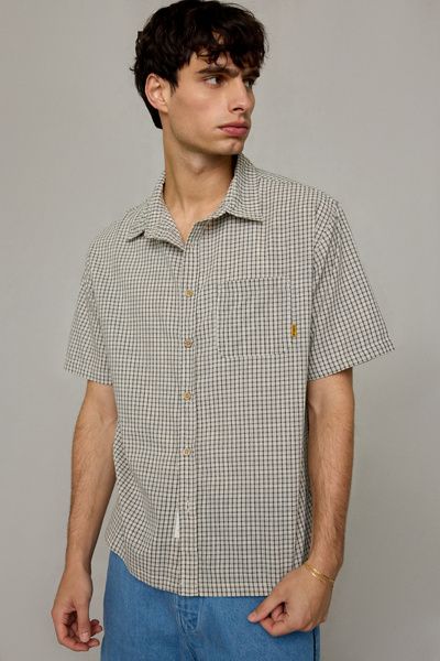 The Critical Slide Society The Critical Slide Society Garry Short Sleeve Shirt Top in Ecru, Men's at Urban Outfitters