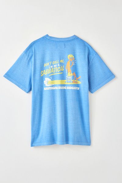 The Critical Slide Society The Critical Slide Society Sabbatical Oversized Graphic Tee in Sky, Men's at Urban Outfitters