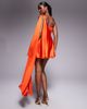 The Dolls House Circa The Dolls House Circa Anthia asymmetric satin mini dress in red - 3