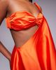 The Dolls House Circa The Dolls House Circa Anthia asymmetric satin mini dress in red - 4