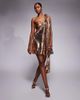 The Dolls House Circa The Dolls House Circa Anthia asymmetric sequin mini dress in soft gold - 1