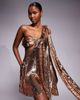 The Dolls House Circa The Dolls House Circa Anthia asymmetric sequin mini dress in soft gold - 2