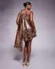 The Dolls House Circa The Dolls House Circa Anthia asymmetric sequin mini dress in soft gold - 3