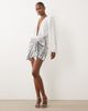 The Dolls House Circa The Dolls House Circa Beaudelle premium knot detail sequined mini skirt in silver - part of a set - 1
