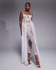 The Dolls House Circa The Dolls House Circa Cieran tie front lace maxi top in ivory - part of a set-White - 1