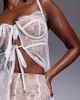 The Dolls House Circa The Dolls House Circa Cieran tie front lace maxi top in ivory - part of a set-White - 3