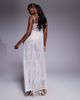 The Dolls House Circa The Dolls House Circa Cieran tie front lace maxi top in ivory - part of a set-White - 4