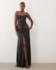 The Dolls House Circa The Dolls House Circa Dolce satin maxi dress in black - 2