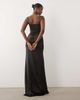 The Dolls House Circa The Dolls House Circa Dolce satin maxi dress in black - 3