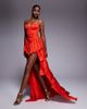 The Dolls House Circa The Dolls House Circa Dolce tiered ruffle high low maxi dress in red - 1