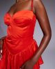 The Dolls House Circa The Dolls House Circa Dolce tiered ruffle high low maxi dress in red - 3