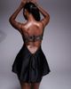 The Dolls House Circa The Dolls House Circa Frenchie open back lace bralet mini dress in black - 3
