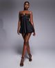The Dolls House Circa The Dolls House Circa Frenchie open back lace bralet mini dress in black - 4
