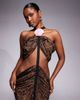 The Dolls House Circa The Dolls House Circa Karlie cut out floral corsage maxi dress in black - 2