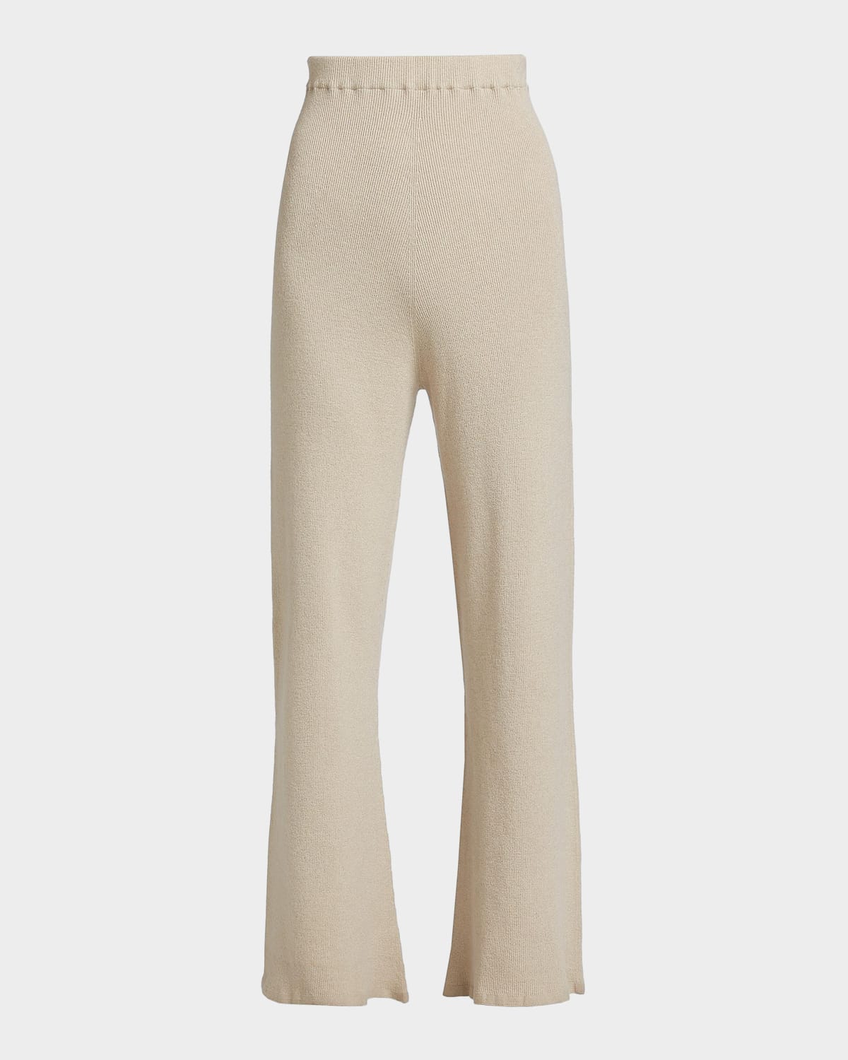 The Elder Statesman Delicash Silk-Cashmere Knit Flared Pants