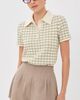 The Elder Statesman The Elder Statesman Ida Checkered Cashmere Polo Moss Check - 2