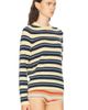 The Elder Statesman The Elder Statesman Laurel Stripe Crew Sweater - 2