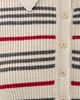 The Elder Statesman The Elder Statesman Libeccio Stripe Polo Ecru/Red/Stone - 6