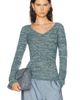 The Elder Statesman The Elder Statesman Off The Shoulder V-Neck Sweater - 1