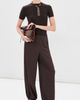 The Elder Statesman The Elder Statesman Superlight Cashmere Ellie Rib Knit Tee Espresso - 5