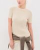 The Elder Statesman The Elder Statesman Superlight Ellie Rib Knit Cashmere Tee Natural - 2