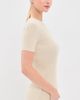 The Elder Statesman The Elder Statesman Superlight Ellie Rib Knit Cashmere Tee Natural - 4