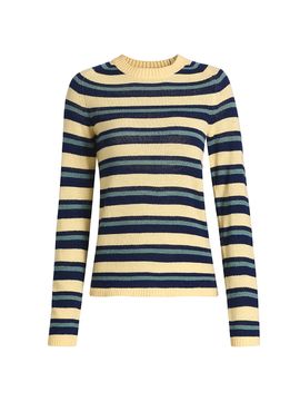 The Elder Statesman Women's Laurel Striped Cashmere Sweater