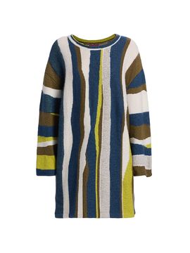 The Elder Statesman Women's Nora Shore Striped Cotton Tunic