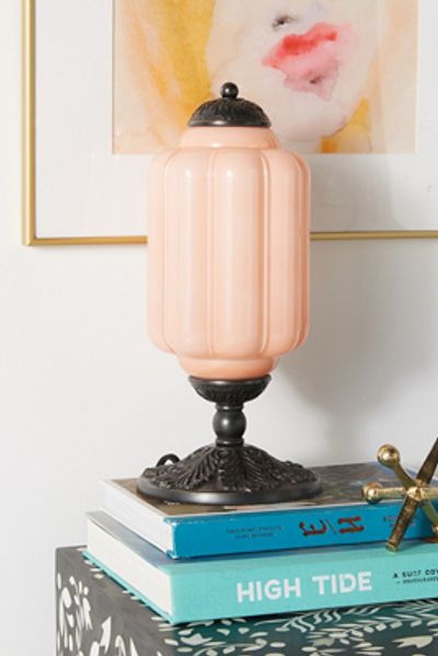 Anthropologie The Eloise Scallop Milk Glass Table Lamp