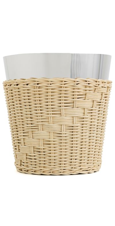 The Favorites The Favorites The Palmier Wine and Champagne Bucket Raffia and Polished Nickel One