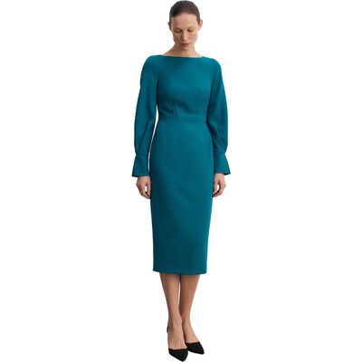 The Fold The Fold Aubrey Sculpt Crepe Dress