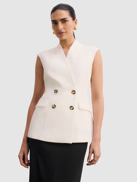 The Fold The Fold Clever Crepe Nera Sleeveless Waistcoat