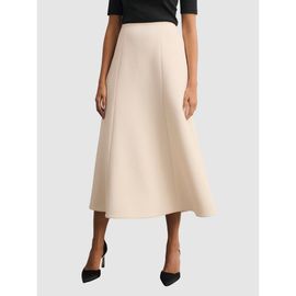 The Fold The Fold Ellingham High Waisted A-Line Midi Skirt