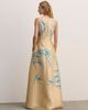 The Fold The Fold Embroidered Jacquard Maxi Gown Boat Neck - 5