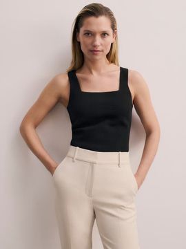 The Fold The Fold Keighley Square Neck Knit Top