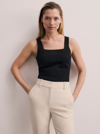 The Fold The Fold Keighley Square Neck Knit Top