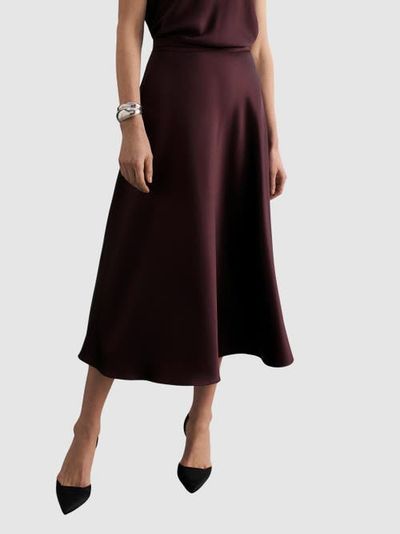 The Fold The Fold Kelmore Satin Skirt