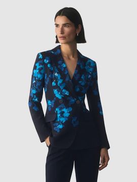 The Fold The Fold Knighton Silk Long Sleeve Blazer