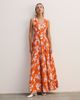 The Fold The Fold Maxi V-Neck Floral Fit Flare Dress - 1