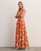 The Fold The Fold Maxi V-Neck Floral Fit Flare Dress - 2