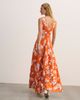 The Fold The Fold Maxi V-Neck Floral Fit Flare Dress - 3