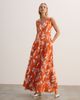 The Fold The Fold Maxi V-Neck Floral Fit Flare Dress - 5