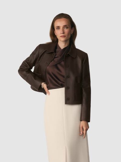 The Fold The Fold Orsini Leather Collard Jacket