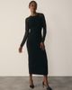 The Fold The Fold Sculpted Stretch Knit Midi Dress - 1