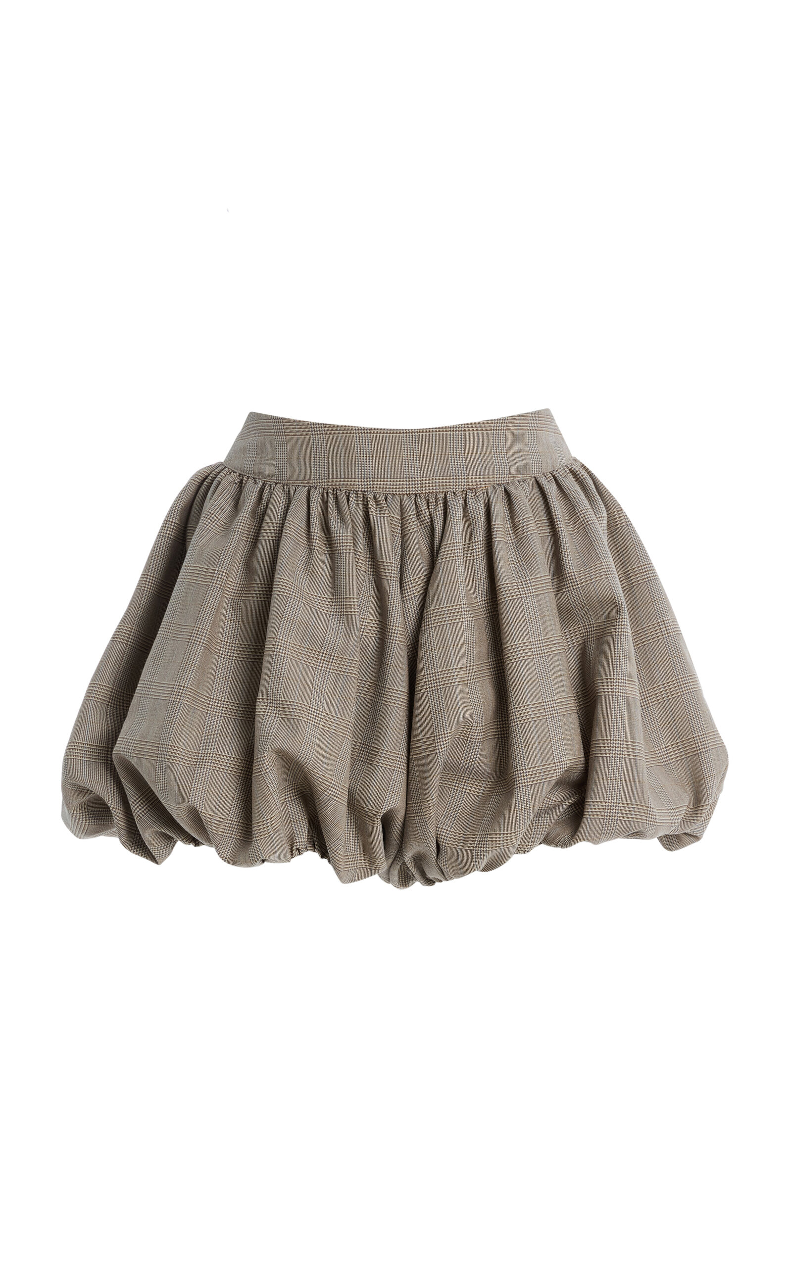 The Frankie Shop The Frankie Shop Alina Plaid WoolBlend BubbleHem Shorts