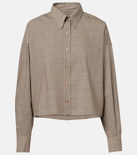 The Frankie Shop The Frankie Shop Arlen plaid wool-blend shirt